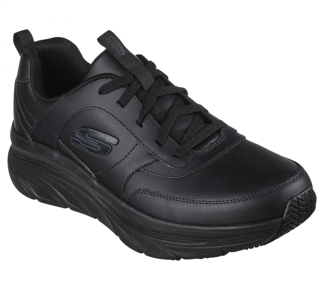 SKECHERS WORK Mens DLux Walker SR - Splendal Slip Resistant Work Shoe Black - 200102-BLK BLACK Image 2