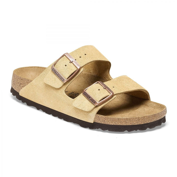 BIRKENSTOCK Womens Arizona Latte Cream Suede (narrow width) - 1026174 LATTE CREAM Image 1