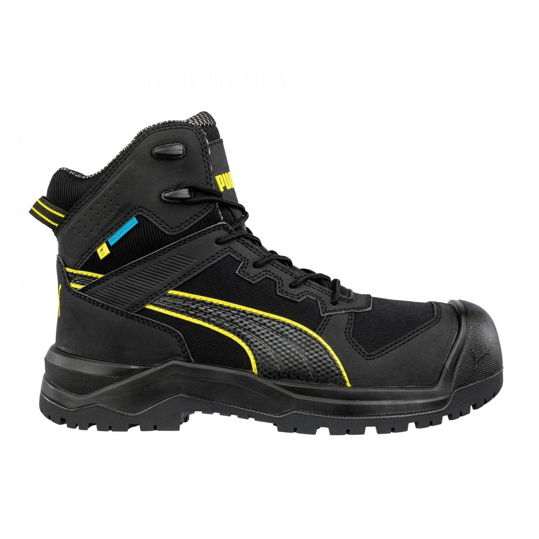 Puma Rock HD Mens Black 6" Safety Boots Composite Toe Waterproof Heavy Duty Image 1