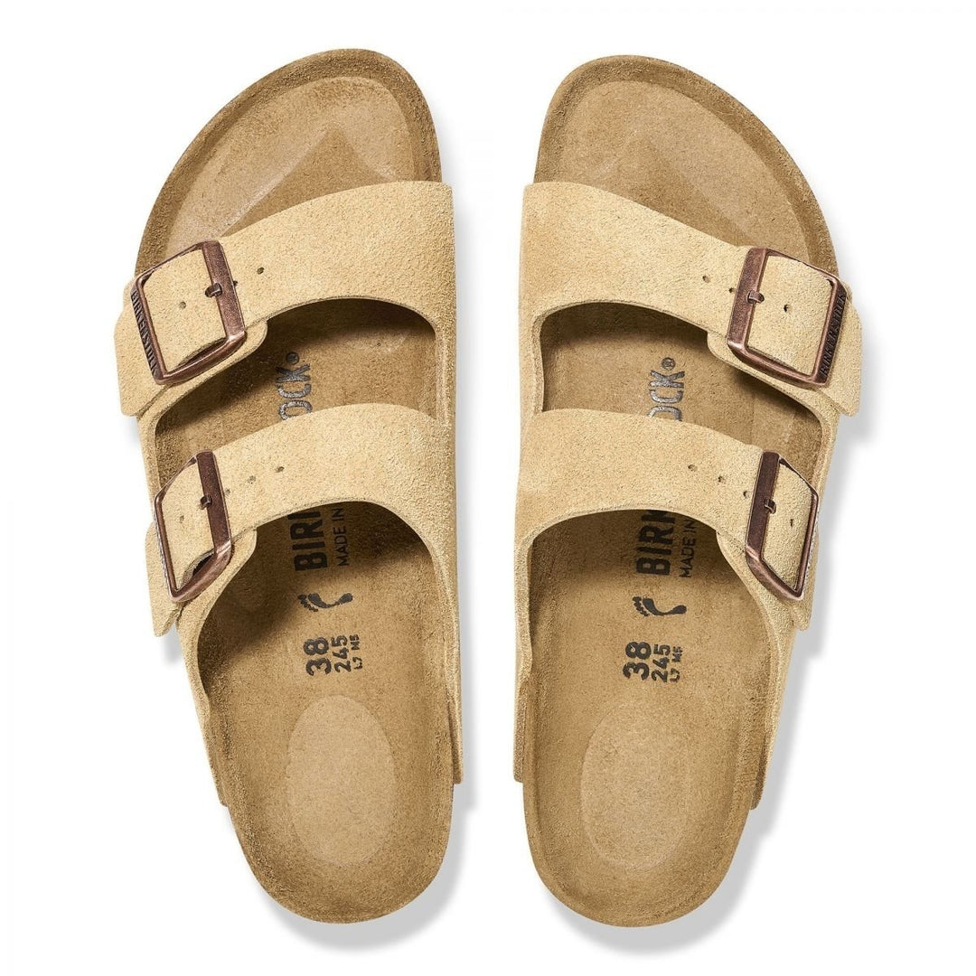 BIRKENSTOCK Womens Arizona Latte Cream Suede (narrow width) - 1026174 LATTE CREAM Image 4