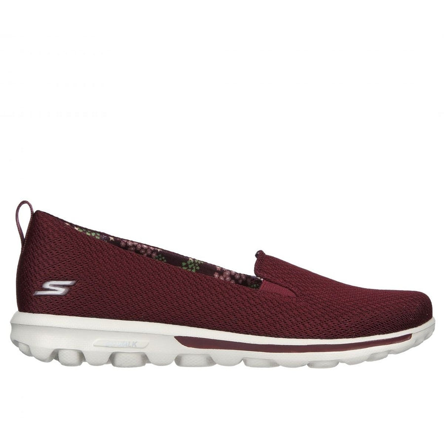 Skechers Womens Go Walk Classic - Radiant Rose Sneaker Burgundy - 124796-BURG BURGUNDY Image 1