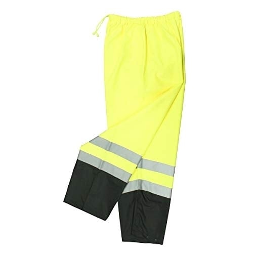 Radians SP41 Waterproof Safety Pants Hi-Viz Green Class E Durable 300D Poly Image 1