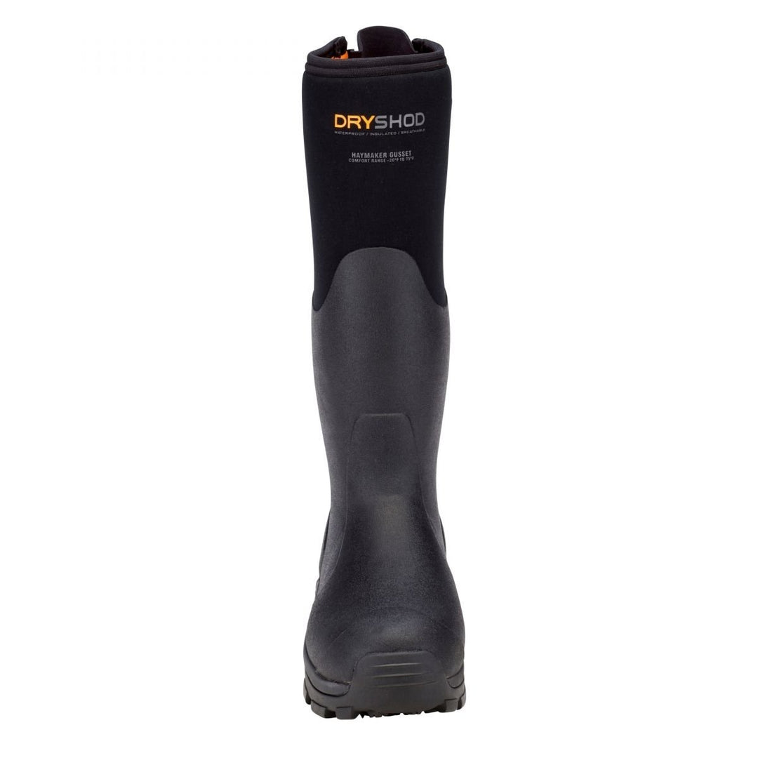 Dryshod Womens Haymaker Pull On Farm Boot Black Orange Waterproof Size One Image 3