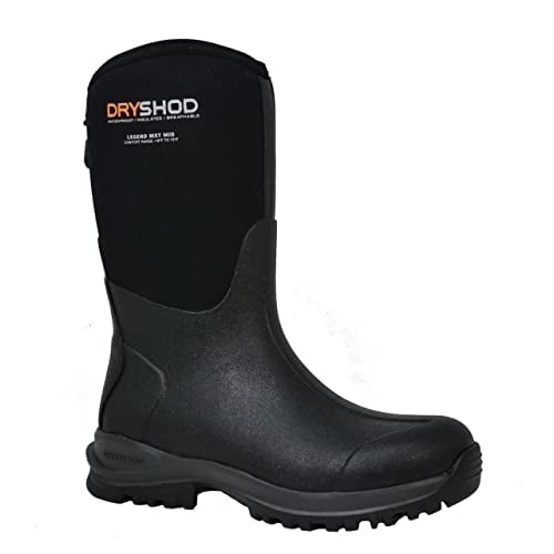 Dryshod Womens Legend MXT Mid Pull On Boot Black Grey LGX-WM-BK Waterproof Image 1