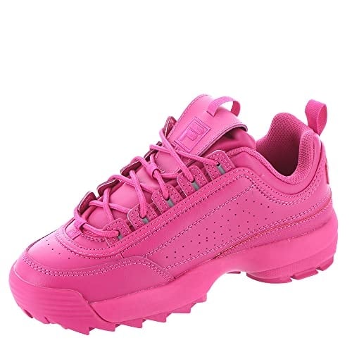 Fila Disruptor II Sneakers Womens 8.5 Fuchsia Rose Nubuck Retro Style Image 1