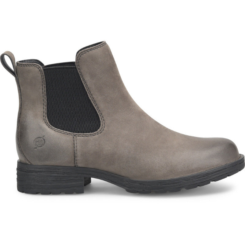 Born Womens Cove Chelsea Boots Charcoal Grey Full Grain Leather BR0030722 Image 2