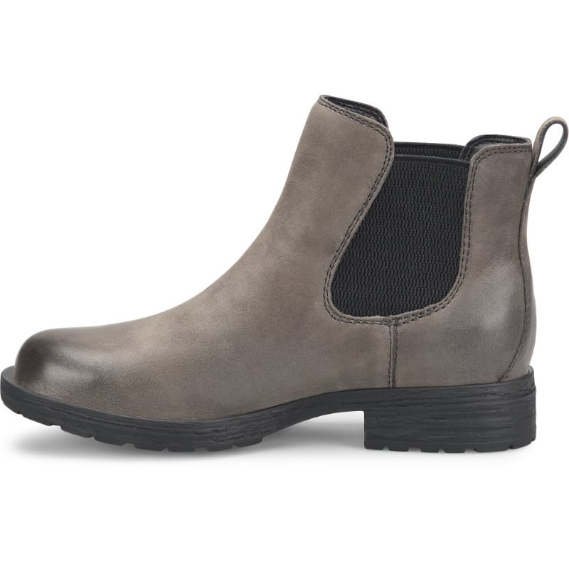 Born Womens Cove Chelsea Boots Charcoal Grey Full Grain Leather BR0030722 Image 3