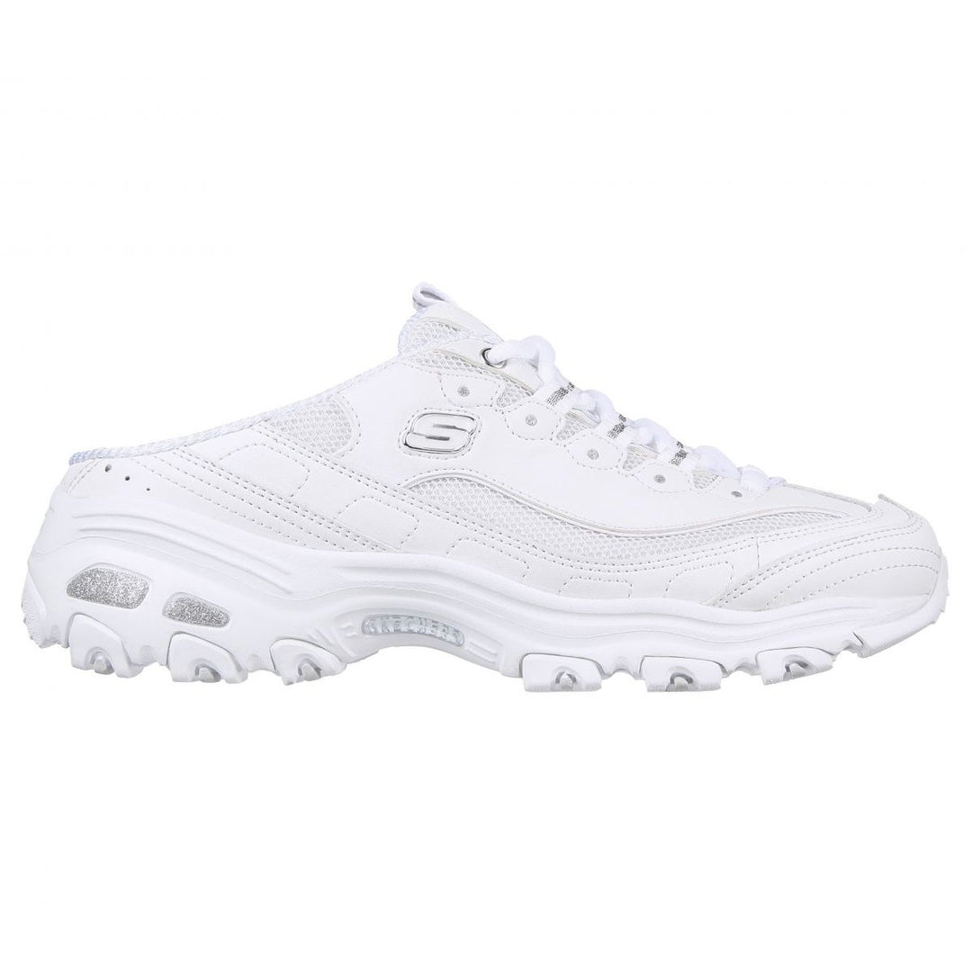 Skechers Womens DLites - Full Bliss Sneaker White/Silver - 149787-WSL WHITE/SILVER Image 1