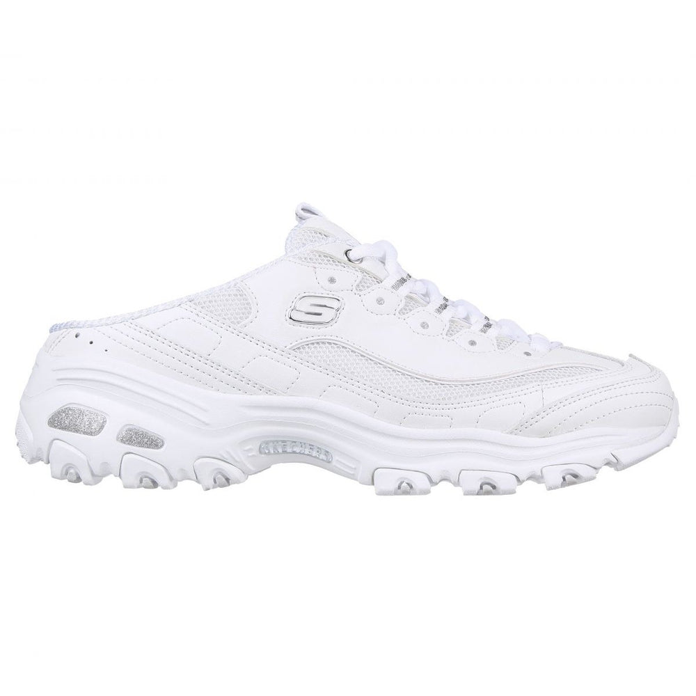 Skechers Womens DLites - Full Bliss Sneaker White/Silver - 149787-WSL WHITE/SILVER Image 2