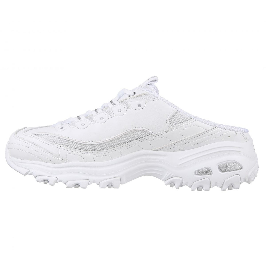 Skechers Womens DLites - Full Bliss Sneaker White/Silver - 149787-WSL WHITE/SILVER Image 3