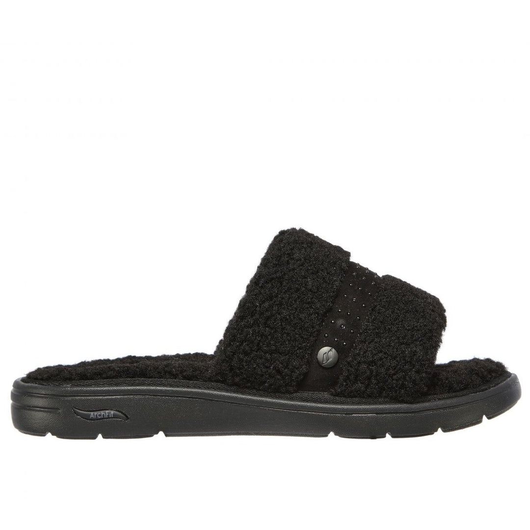 Skechers Womens Arch Fit Lounge - Snuggle Down Slide Black - 175107-BBK BLACK Image 1