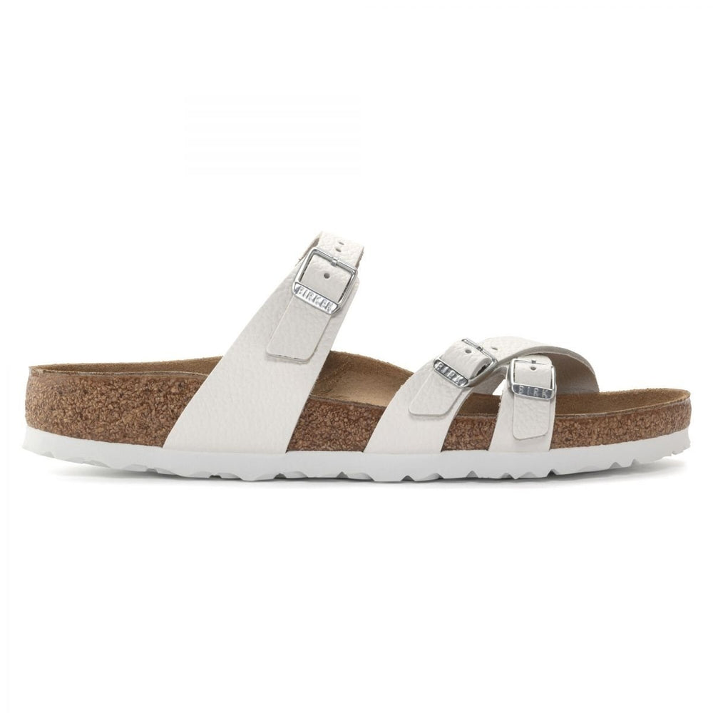 BIRKENSTOCK Franca Womens White Leather Sandals Regular Width 1024395 Image 2