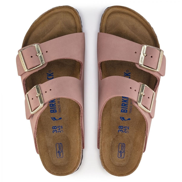 BIRKENSTOCK Arizona Soft Footbed Sandal Old Rose Nubuck Regular Width 1024199 Image 4