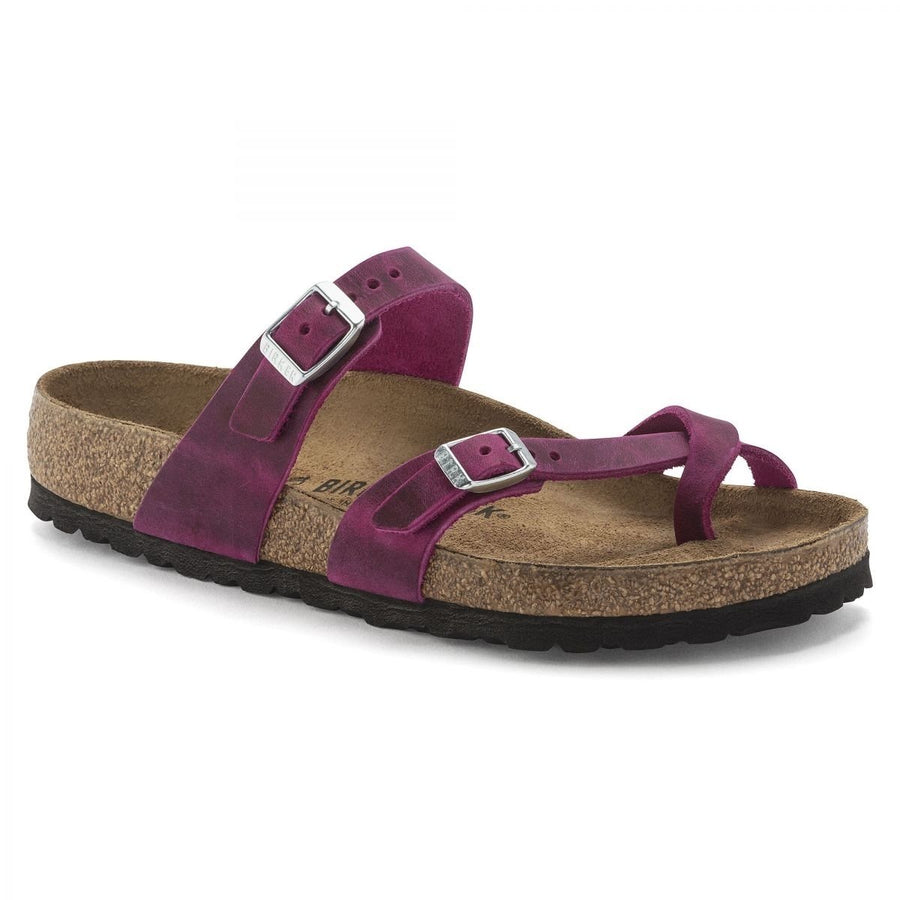 BIRKENSTOCK Mayari Womens Fuchsia Oiled Leather Sandals Regular Width 1024034 Image 1