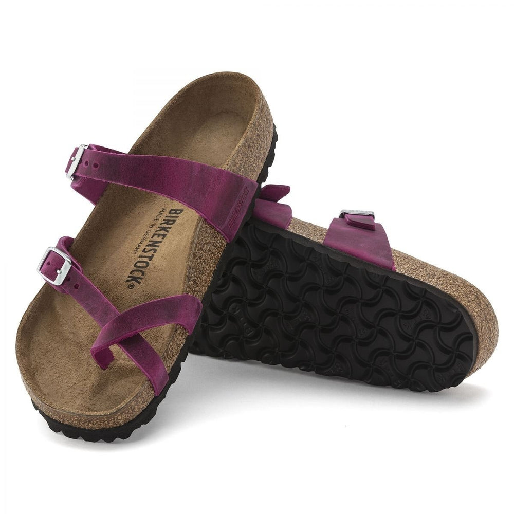 BIRKENSTOCK Mayari Womens Fuchsia Oiled Leather Sandals Regular Width 1024034 Image 2