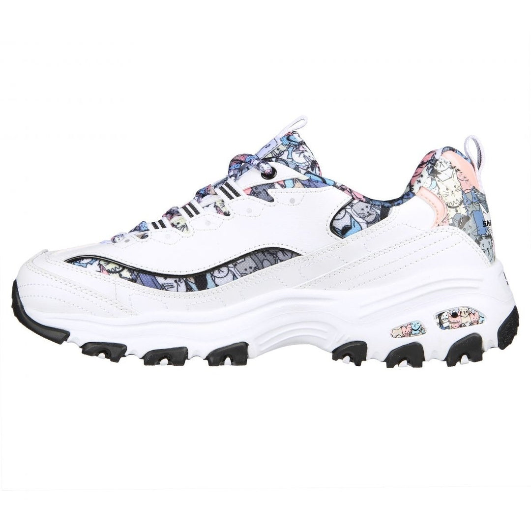 Skechers Womens DLites - Purrfect Step Sneaker White/Multi - 149636-WMLT WHITE/MULTI Image 3