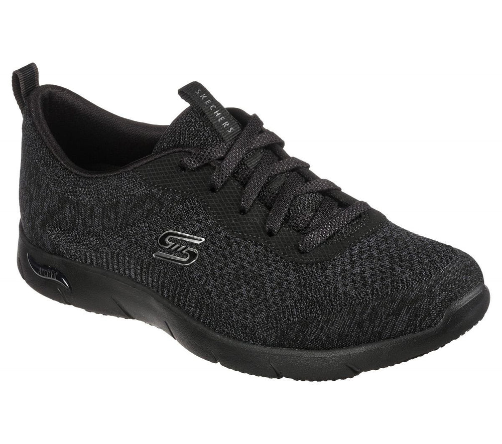 Skechers Womens Arch Fit Refine - Lavish Wish Sneaker Black - 104272-BBK BLACK Image 2