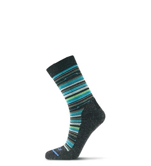 FITS Light Hiker Crew Socks Charcoal Unisex Multi-Pattern Merino Wool F1057-018 Image 1