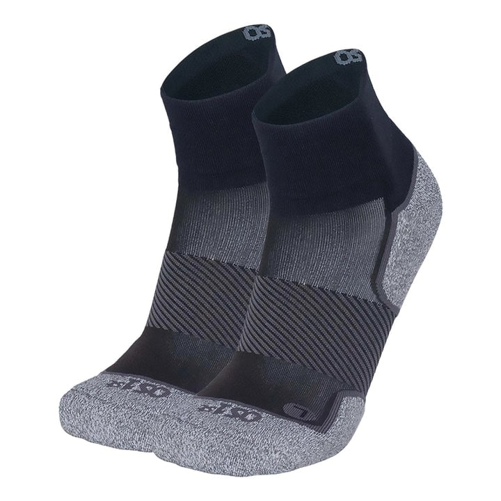 OS1st Active Comfort Quarter Crew Socks Black Unisex OS1-10044B Bamboo Charcoal Image 1