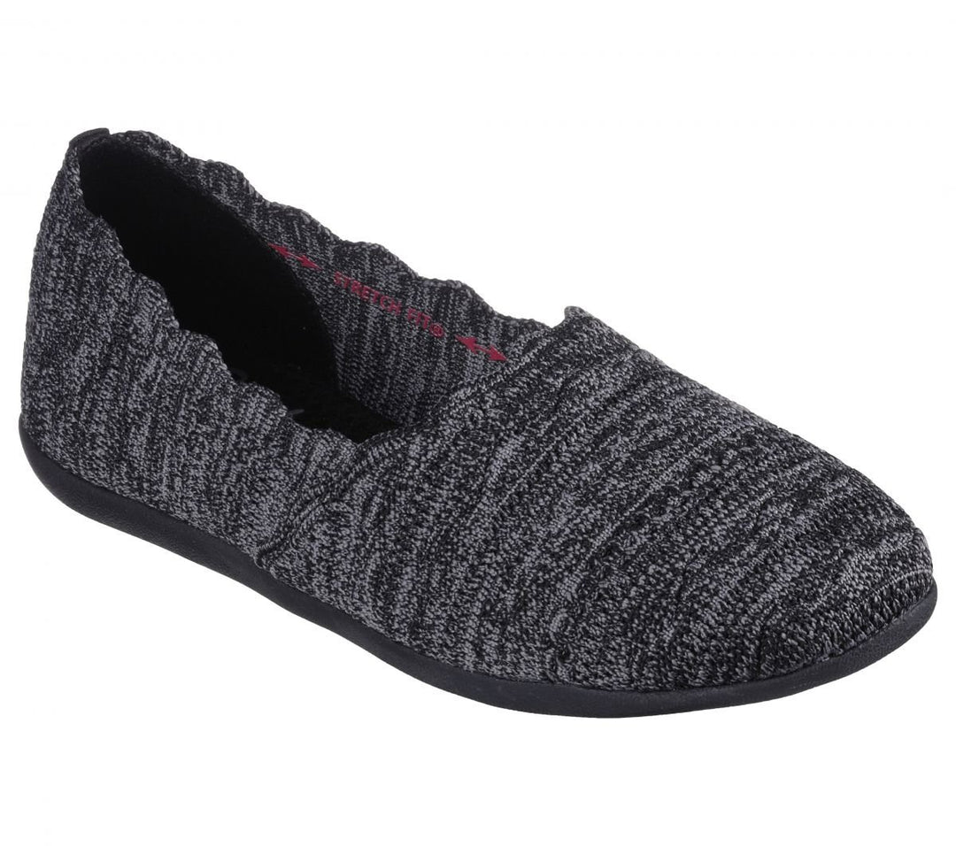 Skechers Womens Cleo Sport - Just Us Slip-On Black/Charcoal - 158455-BKCC BLACK/CHARCOAL Image 2