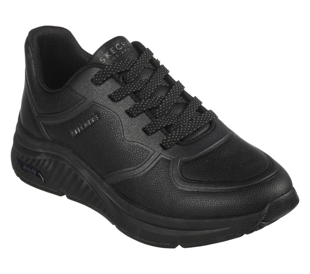 Skechers Womens Arch Fit S-Miles - Mile Makers Sneaker Black - 155570-BBK BLACK Image 2