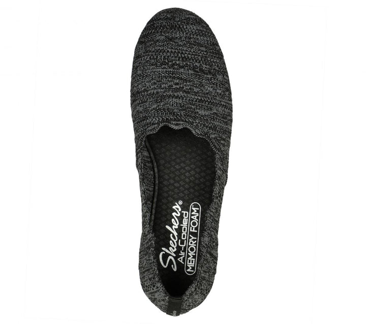 Skechers Womens Cleo Sport - Just Us Slip-On Black/Charcoal - 158455-BKCC BLACK/CHARCOAL Image 3