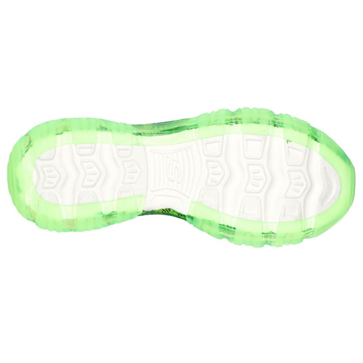 Skechers Womens DLites - Glam Rocker Sneaker Black/Lime - 149508-BKLM BLACK / LIME Image 4