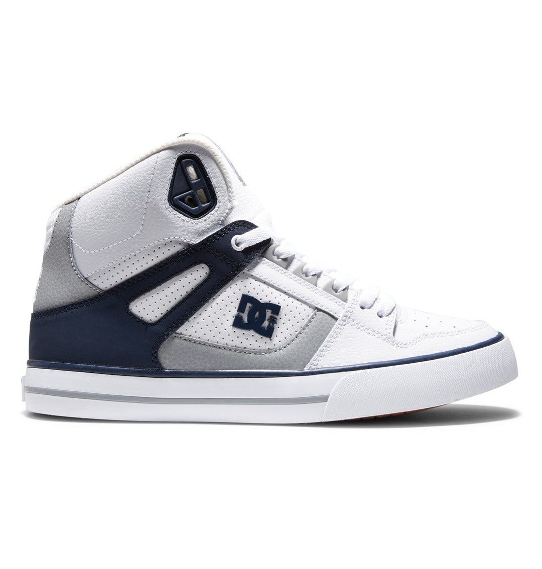 DC Shoes Mens Pure High-Top Shoes White/Navy - ADYS400043-WNY WHITE/NAVY Image 1