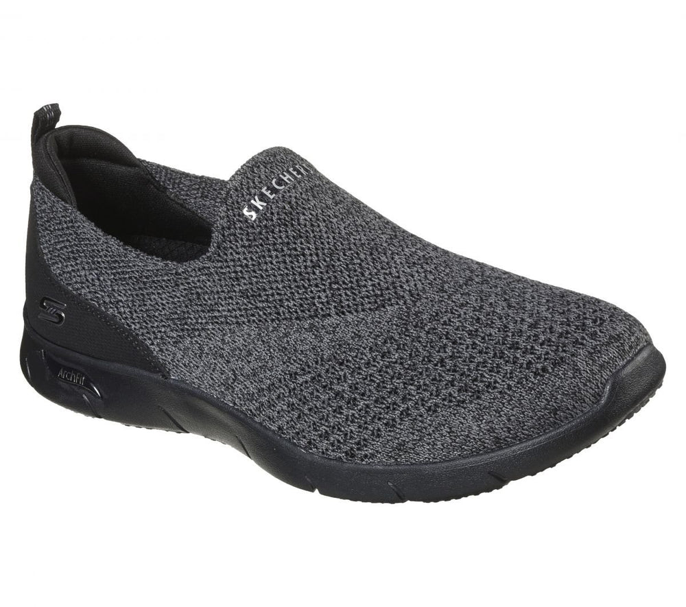 Skechers Womens Arch Fit Refine - Dont Go Slip-On Sneaker Black/Charcoal - 104164-BKCC BLACK/CHARCOAL Image 2