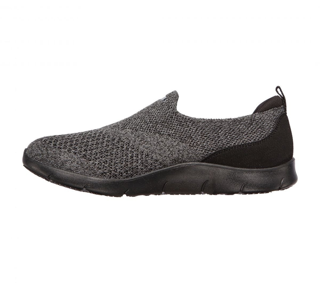 Skechers Womens Arch Fit Refine - Dont Go Slip-On Sneaker Black/Charcoal - 104164-BKCC BLACK/CHARCOAL Image 3