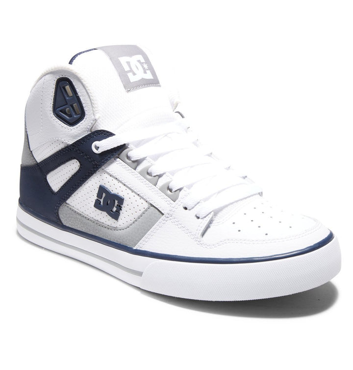 DC Shoes Mens Pure High-Top Shoes White/Navy - ADYS400043-WNY WHITE/NAVY Image 2