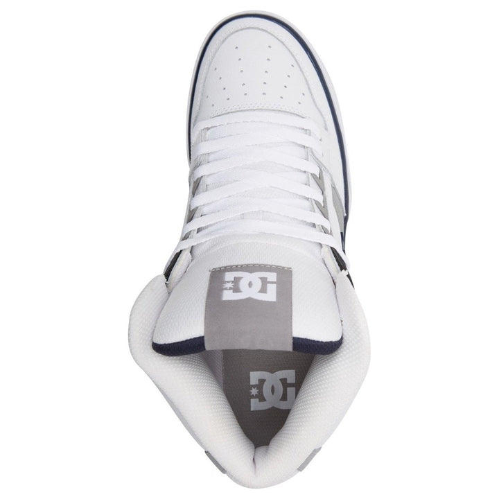 DC Shoes Mens Pure High-Top Shoes White/Navy - ADYS400043-WNY WHITE/NAVY Image 3