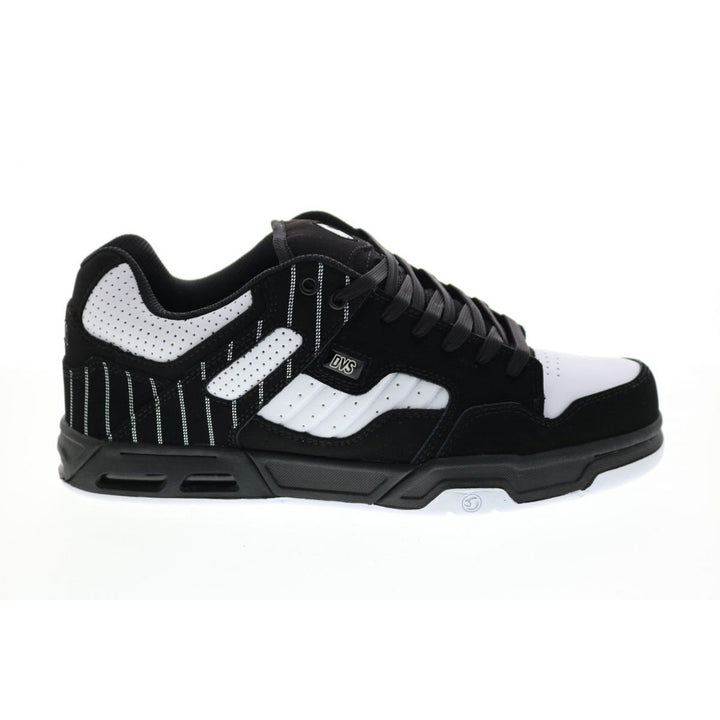 DVS Enduro HEIR Skate Shoe Mens 7.5 Black White Pinstripe Nubuck Leather Image 1