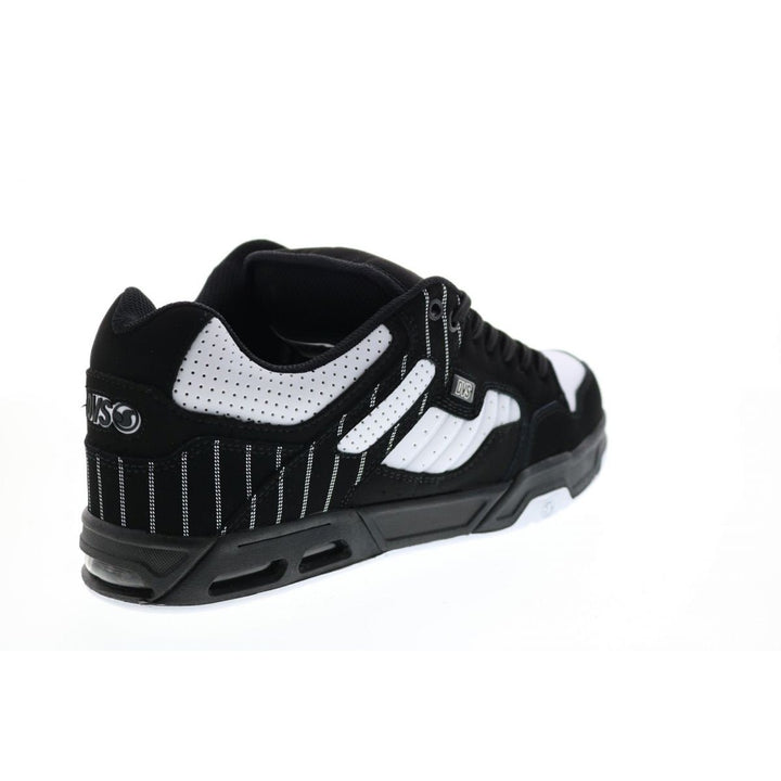 DVS Enduro HEIR Skate Shoe Mens 7.5 Black White Pinstripe Nubuck Leather Image 2