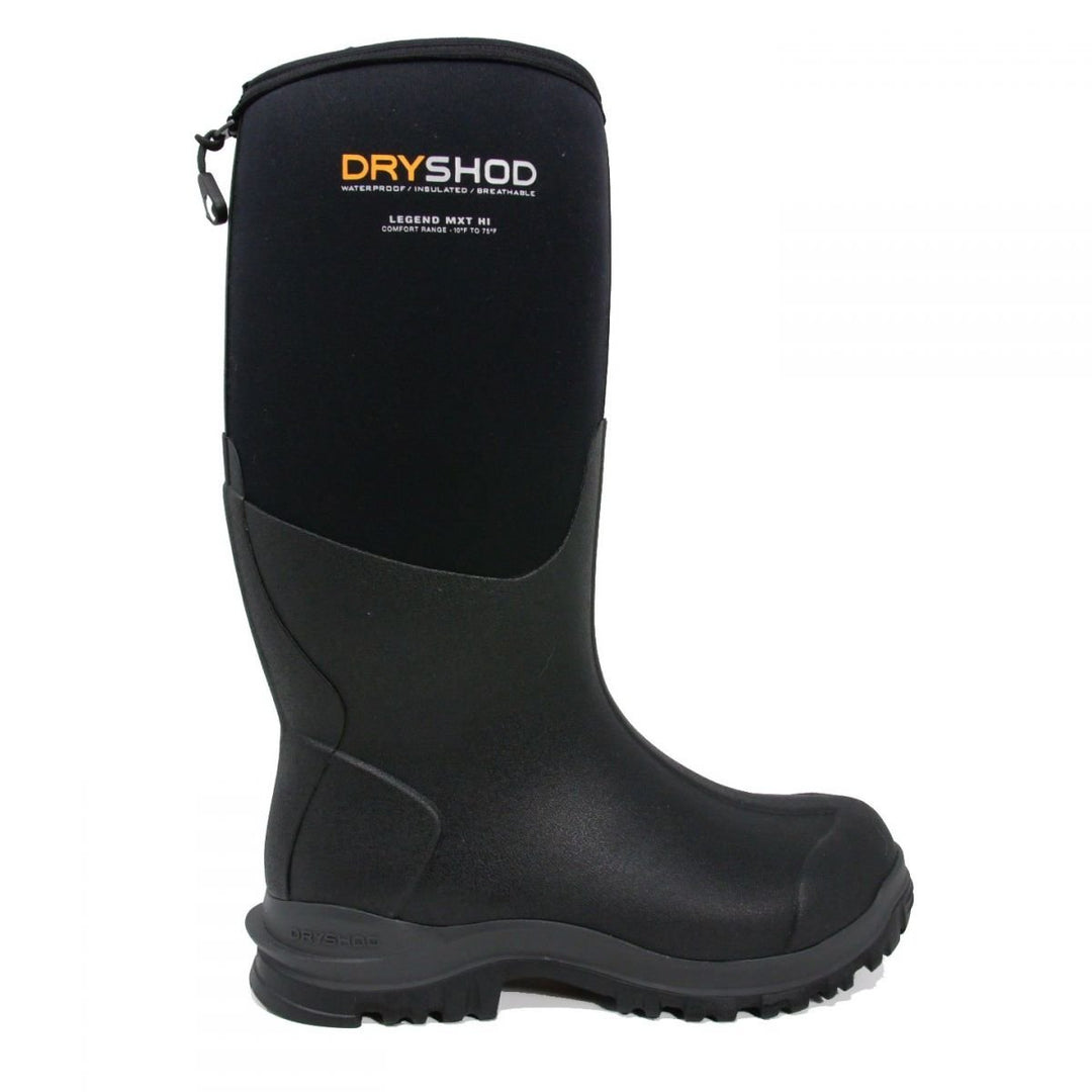 Dryshod Mens Legend MXT Hi Adventure Pull On Boot Black LGX-MH-BK One Size Image 1