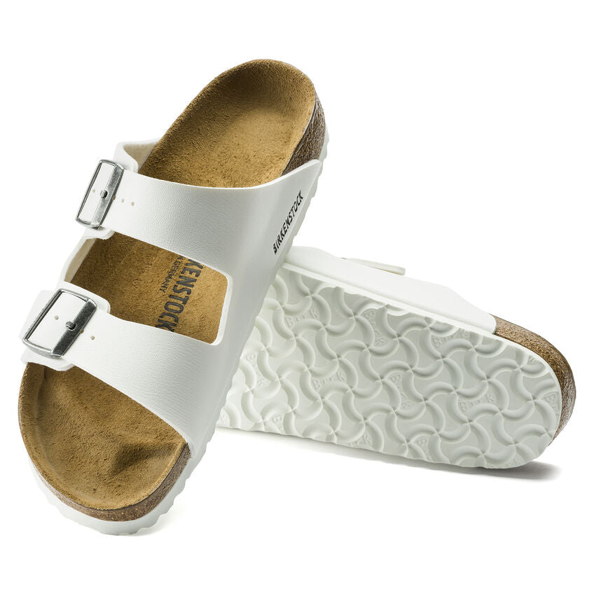 BIRKENSTOCK Arizona Sandals White Birko-Flor Unisex 0552681 0552683 Comfort Fit Image 3