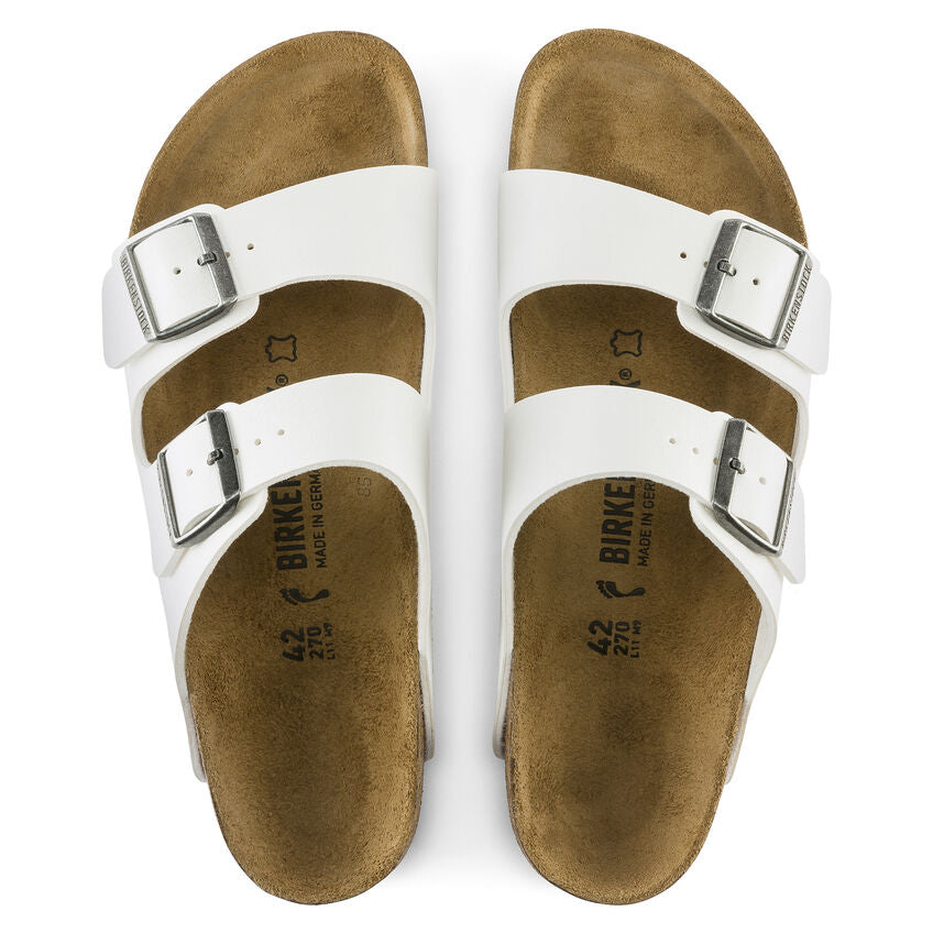 BIRKENSTOCK Arizona Sandals White Birko-Flor Unisex 0552681 0552683 Comfort Fit Image 4