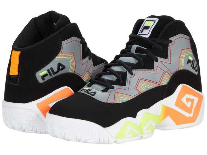 Fila MB Stitch Sneakers Monument Black Shocking Orange Size Model Number Image 3