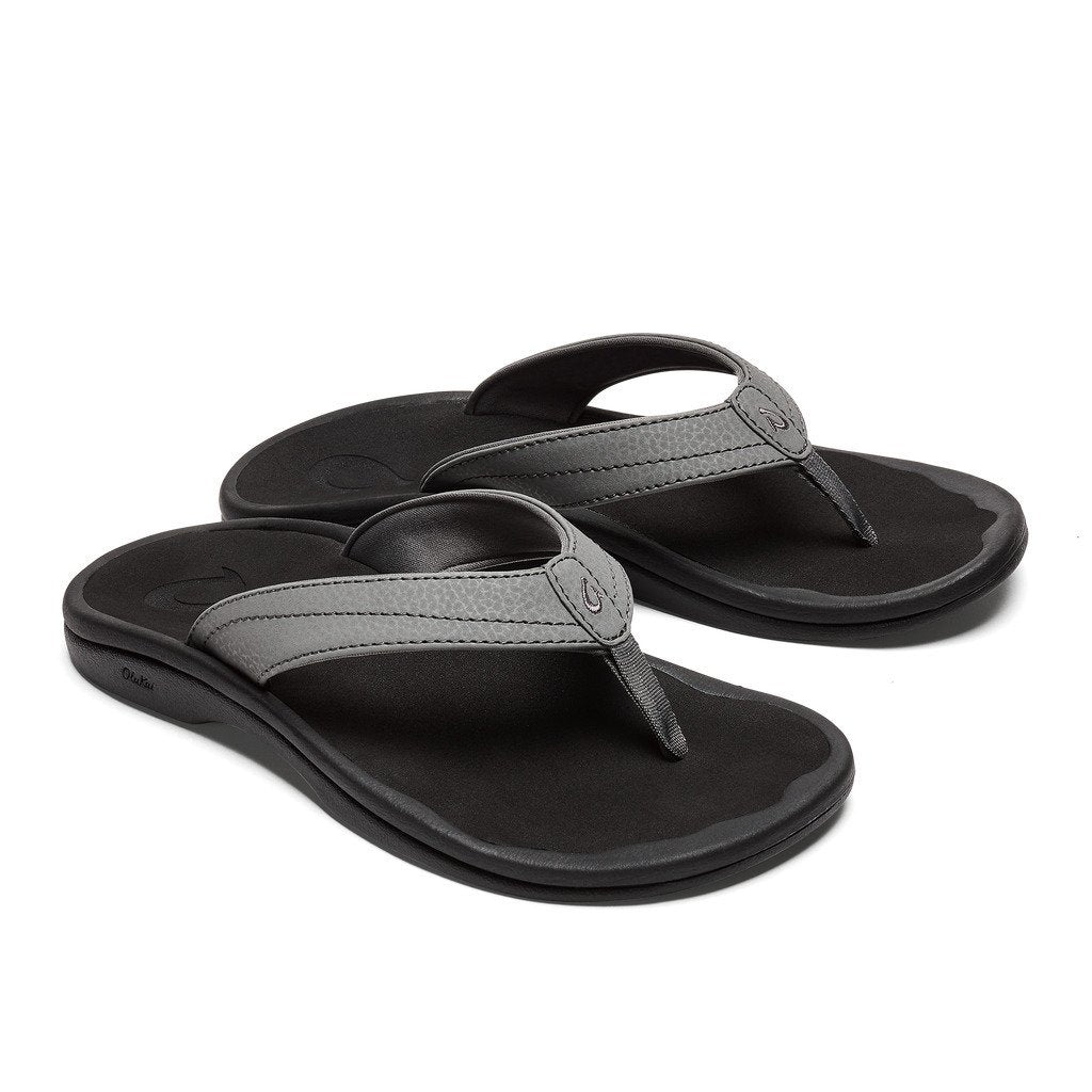 OluKai Ohana Flip Sandals Womens Charcoal Onyx Size 5 Water-Resistant 20110-26OX Image 2