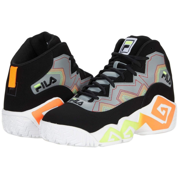 Fila MB Stitch Sneakers Monument Black Shocking Orange Size Model Number Image 2