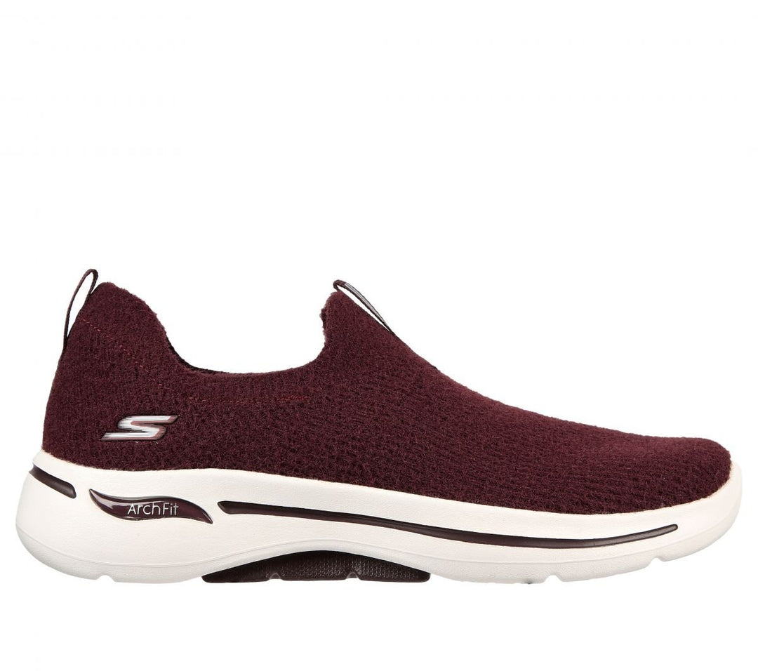 Skechers Womens Go Wall Arch Fit - Liam Slip-On Sneaker Burgundy - 124496-BURG BURGUNDY Image 1