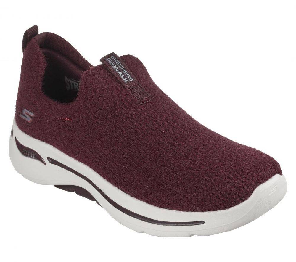 Skechers Womens Go Wall Arch Fit - Liam Slip-On Sneaker Burgundy - 124496-BURG BURGUNDY Image 2