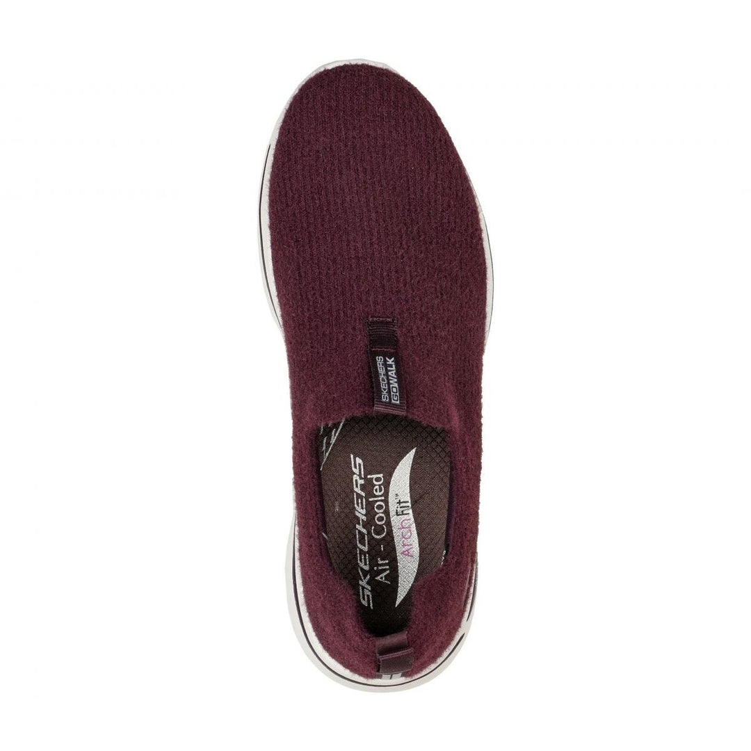 Skechers Womens Go Wall Arch Fit - Liam Slip-On Sneaker Burgundy - 124496-BURG BURGUNDY Image 3