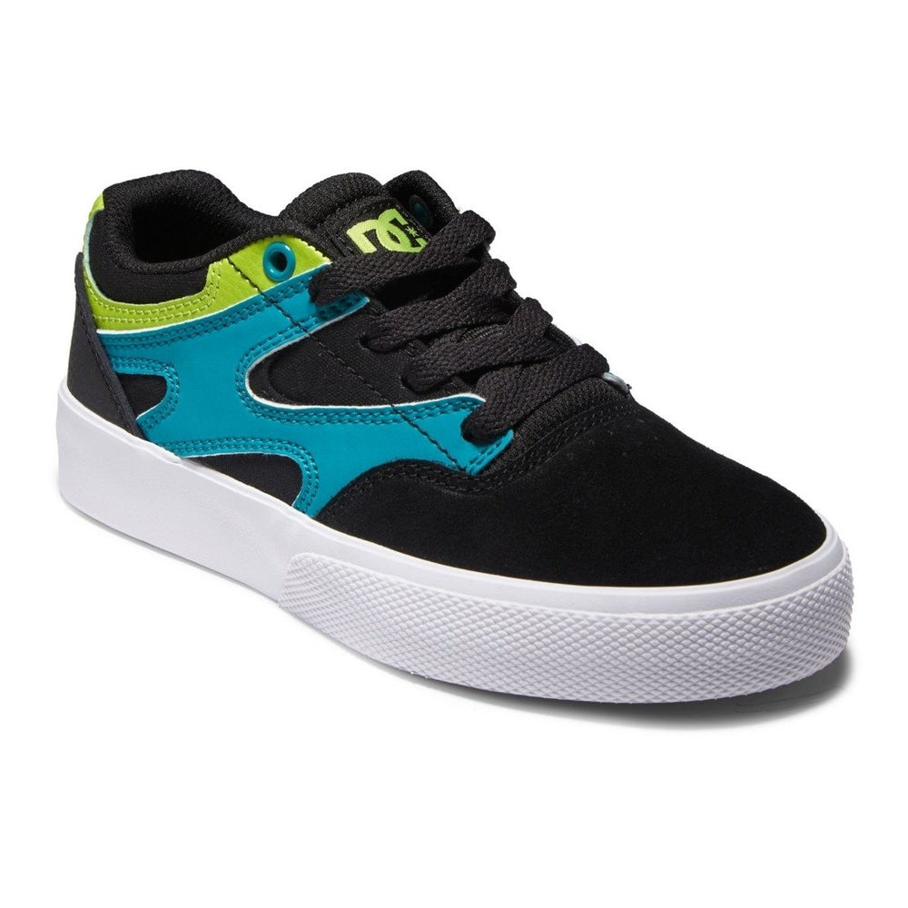 DC Shoes Unisex Kids Kalis Vulc Shoes Black/Green/Orange - ADBS300355-XKGN BLACK/GREEN/ORANGE Image 2