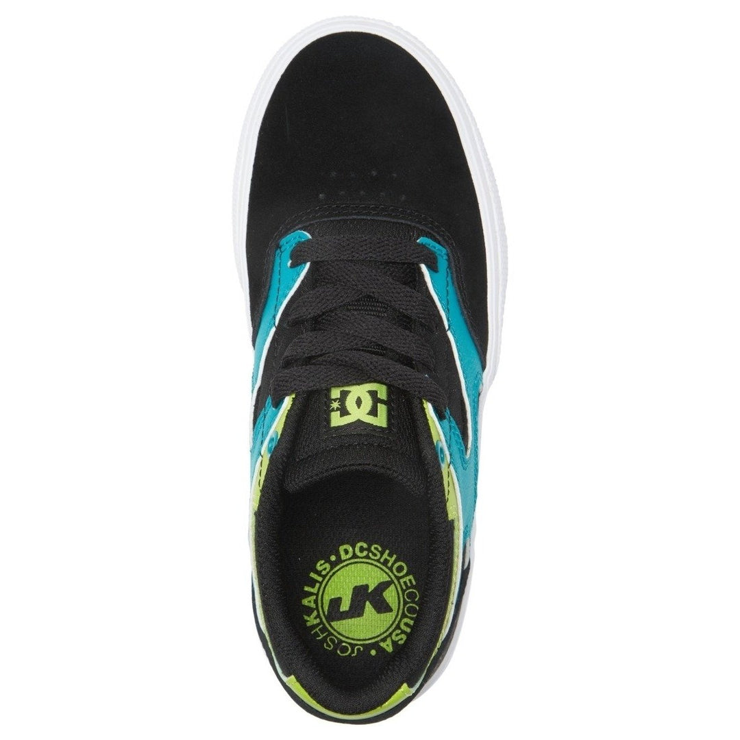 DC Shoes Unisex Kids Kalis Vulc Shoes Black/Green/Orange - ADBS300355-XKGN BLACK/GREEN/ORANGE Image 4