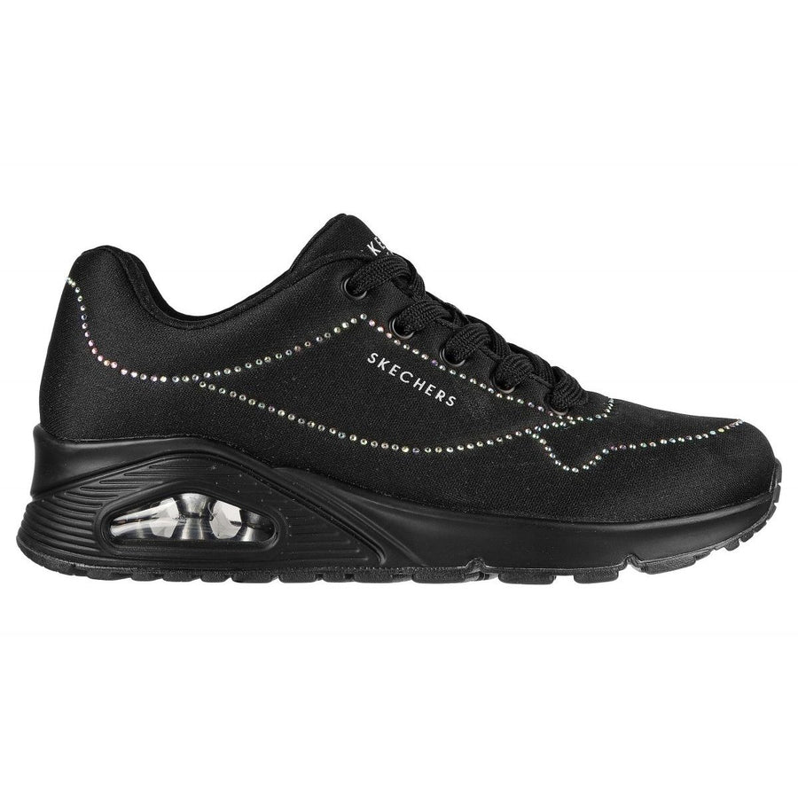 Skechers Womens Street Uno - Sheen Lines Sneaker Black/Black - 155142-BBK BLACK Image 1