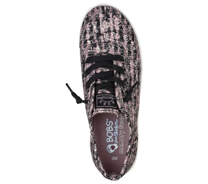 Skechers Womens BOBS B Cute faux-Tastic Sneakers Black/Purple - 113641-BKPR Black/Purple Image 3