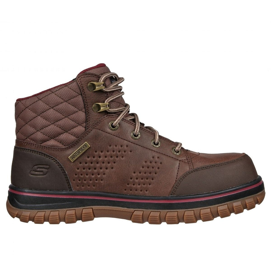 SKECHERS WORK Womens McColl Composite Toe Waterproof Work Boot Brown - 108004-BRN BROWN Image 1