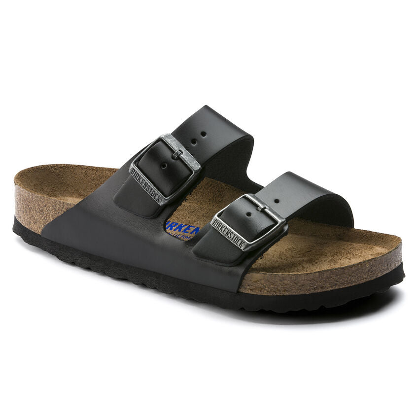 BIRKENSTOCK Arizona Soft Footbed Black Amalfi Leather Sandals 0552331 0552333 Image 1