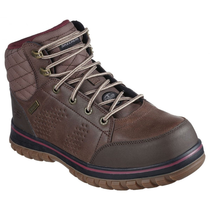 SKECHERS WORK Womens McColl Composite Toe Waterproof Work Boot Brown - 108004-BRN BROWN Image 2